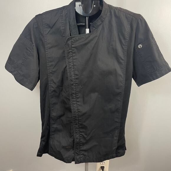 Men's Black Short Sleeve Jacket - Picture 1 of 7